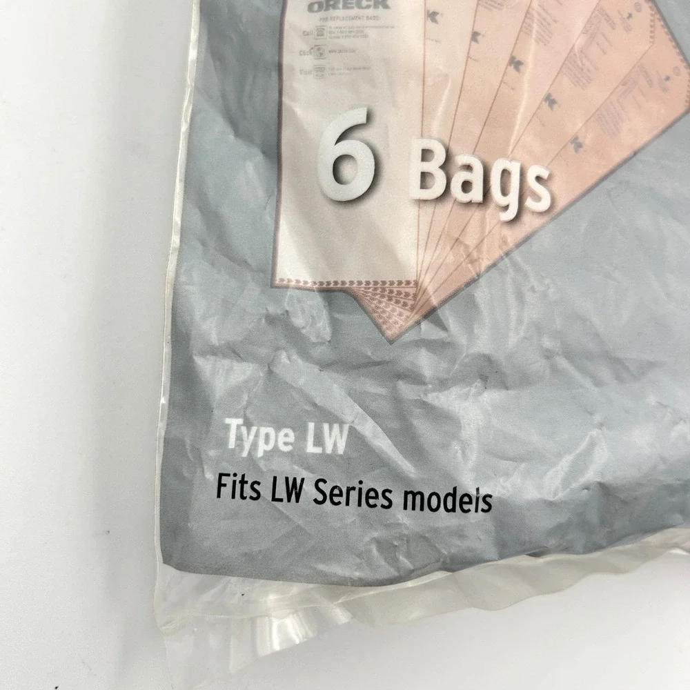 Oreck Magnesium HEPA Odor Fighting Vacuum Bags Type LW LWPK60H 4-Pack Tan